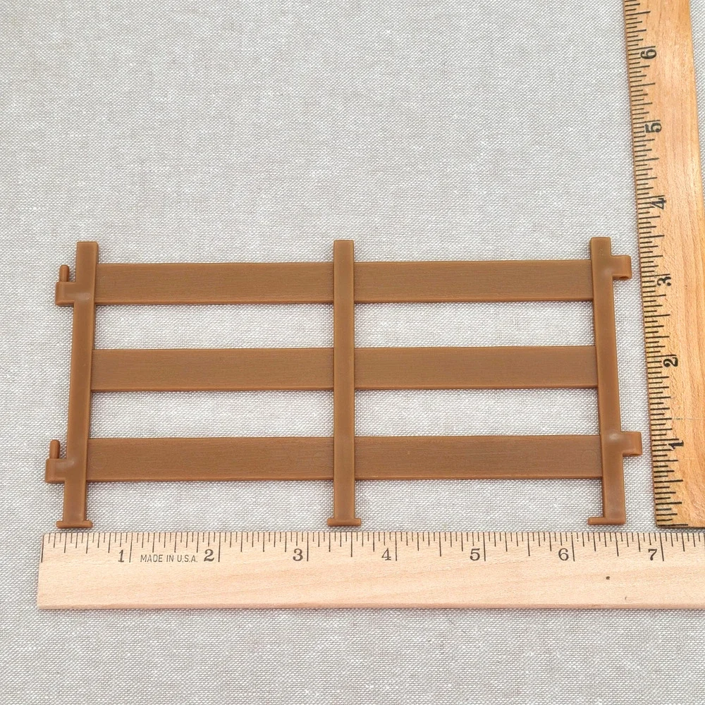 Breyer Horse Corral Fence Panels 10 Brown Connecting Toy Accessories Plastic